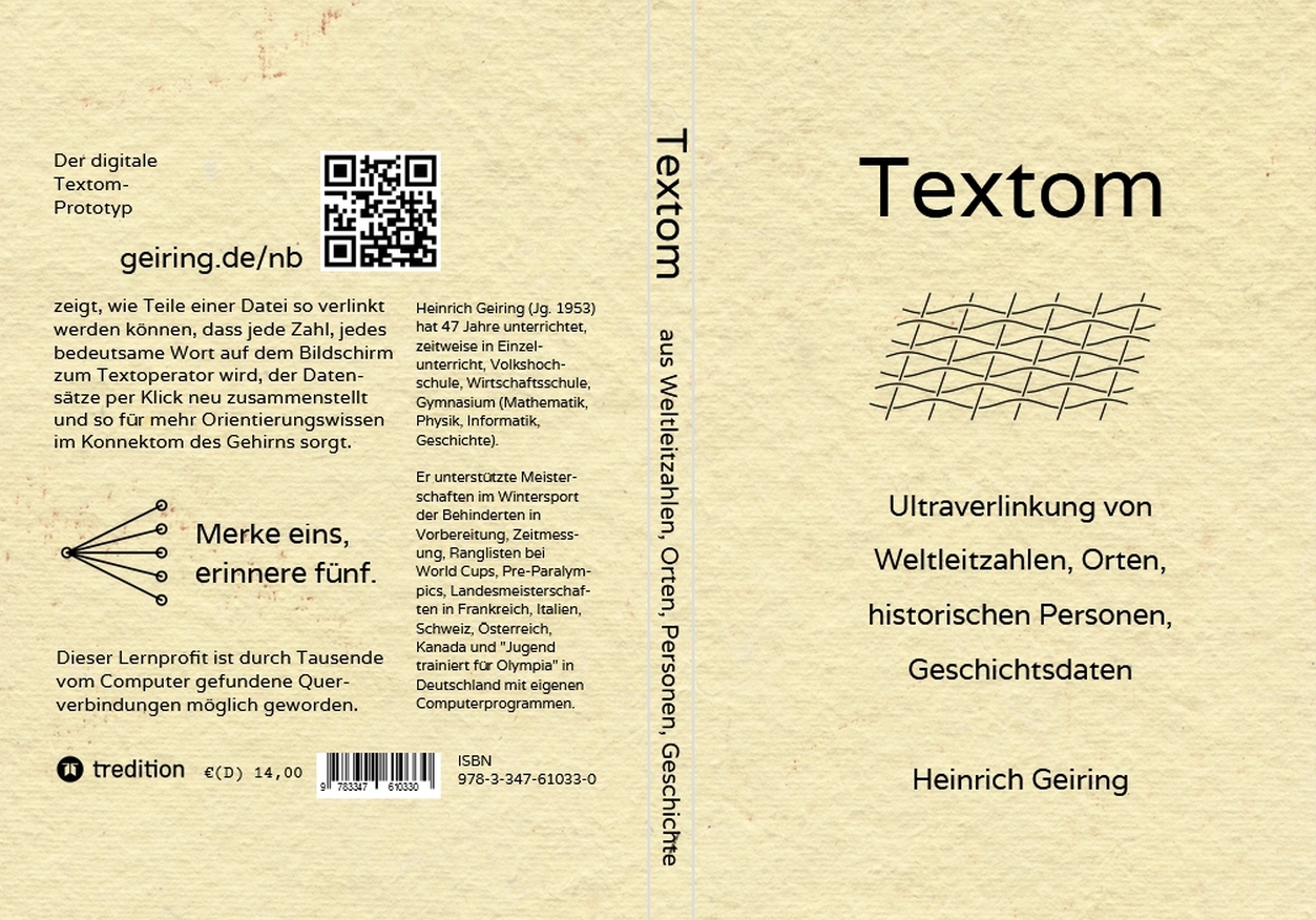 Textom: Ultraverlinkung von Weltleitzahlen, Orten, historischen Personen, Geschichtsdaten